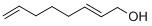 structure of CAS# 23578-51-0, 2,7-Octadienol;1-Octa-2,7-Dienol;2,7-Octadien-1-Ol