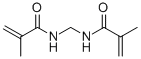 structure of CAS# 2359-15-1, N,N'-Methylenebis(methacrylamide);2-Methyl-N-[[(2-Methyl-1-Oxoprop-2-Enyl)Amino]Methyl]Prop-2-Enamide;N-(Methacrylamidomethyl)-2-Methyl-Acrylamide;N,N'-Methylenebismethacrylamide