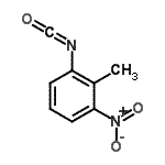 structure of CAS# 23695-15-0, 1-Isocyanato-2-Methyl-3-Nitrobenzene;1-isocyanato-2-methyl-3-nitro-benzene;1-Isothiocyanato-2-methyl-3-nitrobenzene;2-methyl-3-nitrobenzenisocyanate