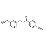 structure of CAS# 238097-11-5, 4-[3-(3-Methoxyphenyl)Propanoyl]Benzonitrile;4'-cyano-3-(3-methoxyphenyl)propiophenone