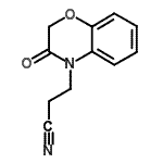 结构式 CAS# 23866-12-8, 3-(3-氧代-2,3-二氢-4H-1,4-苯并恶嗪-4-基)丙腈