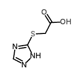 structure of CAS# 24127-58-0, (4H-1,2,4-Triazol-3-Ylsulfanyl)Acetic Acid;(1H-1,2,4-triazol-3-ylthio)acetic acid;(4 H -[1,2,4]Triazol-3-ylsulfanyl)-acetic acid;(4H-[1,2,4]Triazol-3-ylsulfanyl)-acetic acid