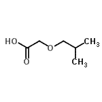 structure of CAS# 24133-46-8, Isobutoxyacetic Acid;2-(2-methylpropoxy)acetic acid;2-Isobutoxyacetic acid;2-Isobutoxyaceticacid