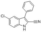structure of CAS# 24139-17-1, 5-Chloro-3-Phenyl-1H-Indole-2-Carbonitrile;Zinc00169727;6K-931