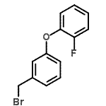 structure of CAS# 242812-04-0, 1-[3-(Bromomethyl)Phenoxy]-2-Fluorobenzene;1-(3-(bromomethyl)phenoxy)-2-fluorobenzene;1-[3-(Bro<wbr>momethyl)<wbr>phenoxy]-<wbr>2-fluorob<wbr>enzene, 3<wbr>-(2-Fluor<wbr>ophenoxy)<wbr>benzyl br<wbr>omide;3-(2-Fluorophenoxy)benzyl bromide