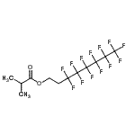 structure of CAS# 242812-05-1, 3,3,4,4,5,5,6,6,7,7,8,8,8-Tridecafluorooctyl 2-Methylpropanoate;1H,1H,2H,2H-Perfluorooctyl isobutanoate 97%;1H,1H,2H,2H-Perfluorooctyl isobutyrate;MFCD01862031