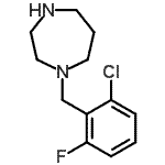 结构式 CAS# 244022-69-3, 1-(2-氯-6-氟苄基)-1,4-二氮杂环庚