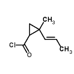 CAS#: 244203-16-5， 2-Methyl-2-[(1E)-1-Propen-1-Yl]Cyclopropanecarbonyl Chloride