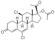 CAS#: 24432-00-6， 6,11beta-Dichloro-17-Hydroxy-19-Norpregna-4,6-Diene-3,20-Dione Acetate