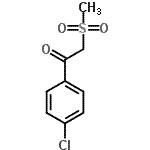 结构式 CAS# 24437-48-7, 1-(4-氯苯基)-2-(甲基磺酰基)乙酮