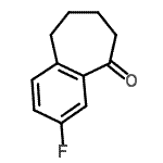 结构式 CAS# 24484-21-7, 3-氟-6,7,8,9-四氢-5H-苯并[7]轮烯-5-酮