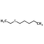 structure of CAS# 24487-57-8, 1-(Ethylsulfanyl)Pentane;3-Thiaoctane;n-Amyl ethyl sulfide;N-PENTYL ETHYL SULPHIDE