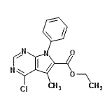 CAS#: 245728-43-2， Ethyl 4-Chloro-5-Methyl-7-Phenyl-7H-Pyrrolo[2,3-d]Pyrimidine-6-Carboxylate