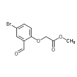 结构式 CAS# 24581-99-5, 甲基(4-溴-2-甲酰基苯氧基)乙酸酯