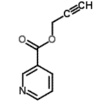结构式 CAS# 24641-06-3, 2-丙炔-1-基烟酸酯