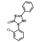 structure of CAS# 246848-58-8, 2-(2-Chlorophenyl)-5-Phenyl-1,2-Dihydro-3H-1,2,4-Triazol-3-One;3H-1,2,4-<wbr>TRIAZOL-3<wbr>-ONE,2-(2<wbr>-CHLOROPH<wbr>ENYL)-1,2<wbr>-DIHYDRO-<wbr>5-PHENYL-