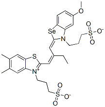 CAS#: 24687-35-2， Hydrogen-2-[2-[[5-Methoxy-3-(3-Sulphonatopropyl)-3H-Benzoselenazol-2-Ylidene]Methyl]But-1-Enyl]-5,6-Dimethyl-3-(3-Sulphonatopropyl)Benzothiazolium