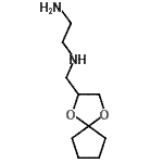 结构式 CAS# 247109-17-7, N-(1,4-二氧杂螺[4.4]壬-2-基甲基)-1,2-乙二胺