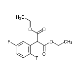 structure of CAS# 247170-23-6, Diethyl (2,5-Difluorophenyl)Malonate;(2,5-Difluorophenyl)malonic acid diethyl ester;DIETHYL2,5-DIFLUOROPHENYLMALONATE