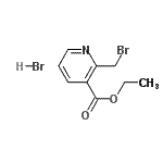 structure of CAS# 24737-70-0, Ethyl 2-(Bromomethyl)Nicotinate Hydrobromide (1:1);2-(Bromométhyl)nicotinate d'éthyle, bromhydrate (1:1);2-Bromomethyl-nicotinic acid ethyl ester hydrobromide;2-Bromomethyl-nicotinic acid ethyl ester; hydrobromide