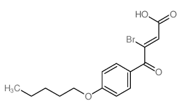 CAS 登录号:24740-92-9, 3-(4-戊氧基苯甲酰基)-3-溴丙烯酸