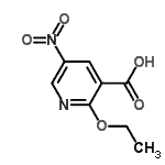 structure of CAS# 247582-60-1, 2-Ethoxy-5-Nitronicotinic Acid;2-Ethoxy-5-nitronicotinic acid;2-ethoxy-5-nitropyridine-3-carboxylic acid;3-PYRIDINECARBOXYLICACID, 2-ETHOXY-5-NITRO-