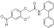 结构式 CAS# 247592-93-4, 2-(4-甲酰基-2-甲氧基苯氧基)乙酸 N-(2-联苯基)酰胺