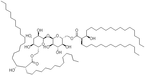 CAS#: 24863-90-9， 6,6'-Bis((2R,3R)-3-hydroxy-2-tetradecyloctadecanoate)-trehalose