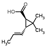 CAS#: 249766-02-7， (1R,3R)-2,2-Dimethyl-3-[(E)-Prop-1-Enyl]Cyclopropane-1-Carboxylic Acid