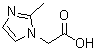 结构式 CAS# 25023-36-3, (2-甲基-1H-咪唑-1-基)乙酸