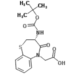 CAS#: 250349-14-5， [(3R)-3-({[(2-Methyl-2-Propanyl)Oxy]Carbonyl}Amino)-4-Oxo-3,4-Dihydro-1,5-Benzothiazepin-5(2H)-Yl]Acetic Acid