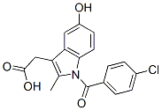 结构式 CAS# 2504-32-7, 2-[1-(4-氯苯甲酰基)-5-羟基-2-甲基吲哚-3-基]乙酸