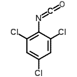 结构式 CAS# 2505-31-9, 1,3,5-三氯-2-异氰酸苯
