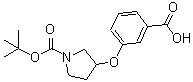 CAS#: 250681-87-9， 3-(3-Carboxyphenoxy)-1-Pyrrolidinecarboxylic Acid 1-(1,1-Dimethylethyl) Ester