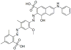 CAS#: 25188-53-8， 7-Anilino-3-[[4-[(2,4-Dimethyl-6-Sulphophenyl)Azo]-6-Methoxy-m-Tolyl]Azo]-4-Hydroxynaphthalene-2-Sulphonic Acid