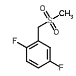 structure of CAS# 25195-56-6, 1,4-Difluoro-2-[(Methylsulfonyl)Methyl]Benzene;2,5-Difluorobenzylmethylsulfone;ZINC04290598