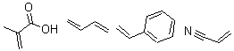 CAS#: 25214-09-9， 2-Methyl-2-Propenoic Acid Polymer With 1,3-Butadiene, Ethenylbenzene And 2-Propenenitrile