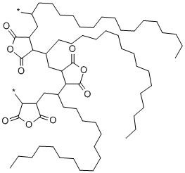 CAS 登录号：25266-02-8， 2,5-呋喃二酮与 1-十八碳烯的聚合物