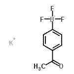 structure of CAS# 252726-24-2, Potassium (4-Acetylphenyl)(Trifluoro)Borate(1-);Potassium 4-acetylphenyltrifluoroborate;Potassium 4-carboxyphenyltrifluoroborate;657050_ALDRICH