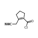 CAS#: 25297-43-2， 2-(Cyanomethyl)-1-Cyclopentene-1-Carbonyl Chloride