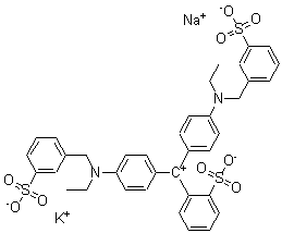 CAS#: 25305-78-6， N-Ethyl-N-[4-[[4-[Ethyl[(3-Sulfophenyl)Methyl]Amino]Phenyl](2-Sulfophenyl)Methylene]-2,5-Cyclohexadien-1-Ylidene]-3-Sulfo-Benzenemethanaminium Inner Salt potassium sodium salt