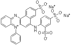 CAS 登录号：25360-72-9， 4-[(7-苯基-3-磺酸苯并[a]吩嗪-7-鎓-5-基)氨基]-1,3-苯二磺酸二钠