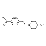 CAS#: 25437-94-9， 4-[2-(4-Hydroxy-1-Piperidinyl)Ethyl]Benzoic Acid