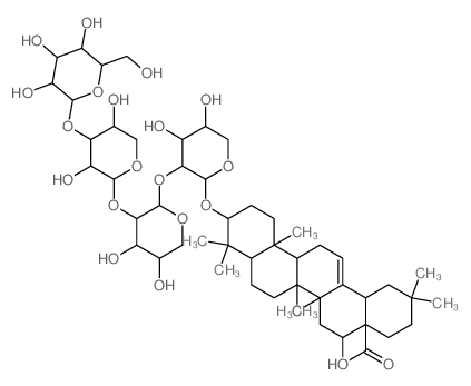 CAS#: 25480-74-4， 3beta-[[2-O-[2-O-[3-O-(beta-D-Glucopyranosyl)-alpha-L-Arabinopyranosyl]-alpha-L-Arabinopyranosyl]-alpha-L-Arabinopyranosyl]Oxy]-16alpha-Hydroxyolean-12-En-28-Oic Acid
