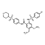 CAS#: 254877-04-8， 2-{[(4-Chlorophenyl)Sulfonyl]Amino}-4,5-Dimethoxy-N-[4-(4-Thiomorpholinylsulfonyl)Phenyl]Benzamide