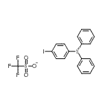 结构式 CAS# 255056-46-3, (4-碘苯基)(二苯基)锍三氟甲烷磺酸酯