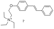 CAS#: 2551-76-0， Triethyl-[2-[4-[(E)-2-Phenylethenyl]Phenoxy]Ethyl]Azanium Iodide