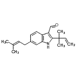 CAS#: 25584-28-5， 2-(2-Methyl-3-Buten-2-Yl)-6-(3-Methyl-2-Buten-1-Yl)-1H-Indole-3-Carbaldehyde