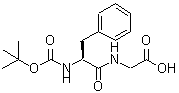 structure of CAS# 25616-33-5, N-{[(2-Methyl-2-Propanyl)Oxy]Carbonyl}Phenylalanylglycine;Boc-Phe-Gly-OH