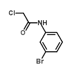 结构式 CAS# 2564-03-6, N-(3-溴苯基)-2-氯乙酰胺